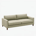 Divano 2 posti 180 x 85 x 85 cm in tessuto verde salvia con gambe in legno stile moderno