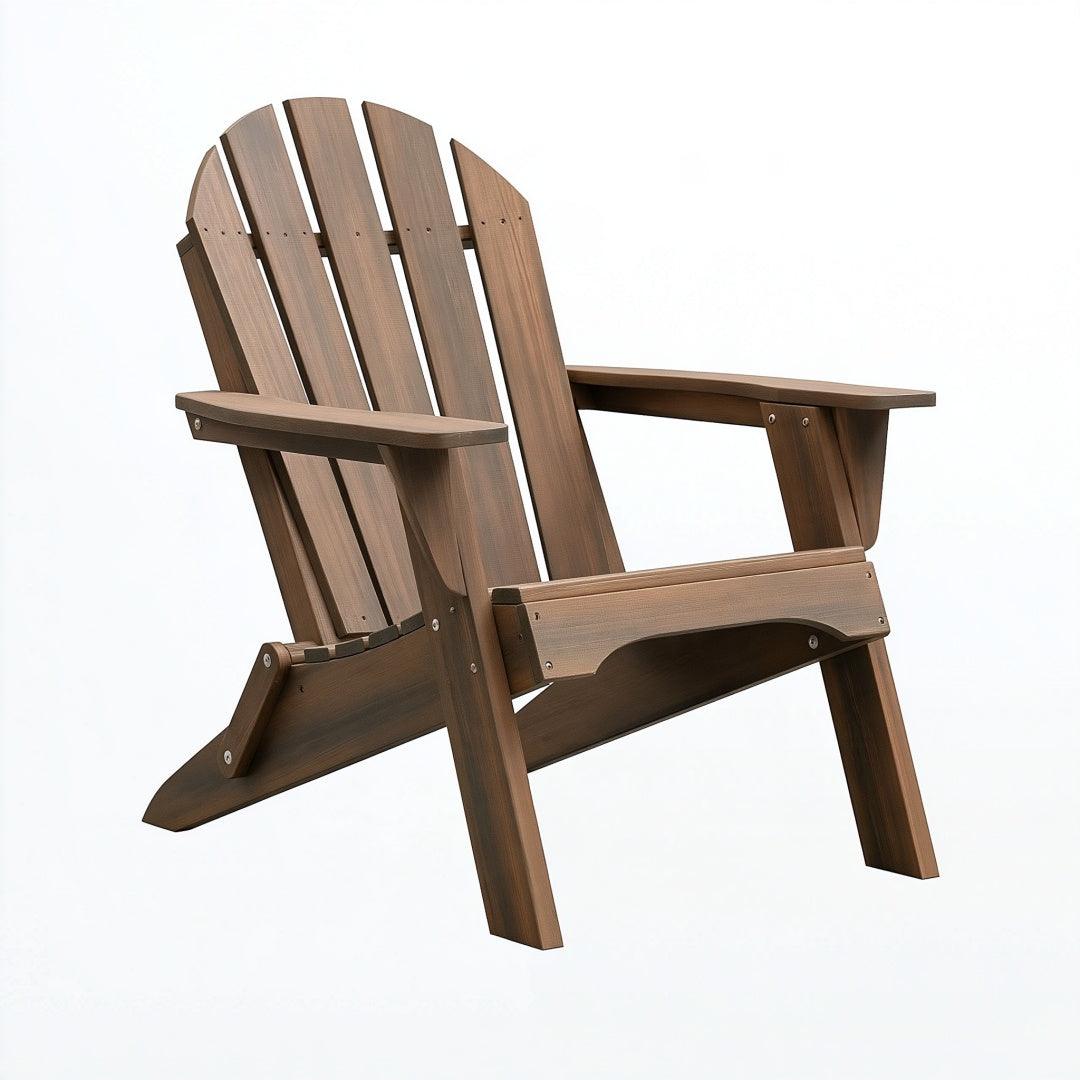 Sedia da giardino Adirondack 83 x 78 x 98 cm in legno marrone con braccioli