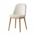 Sedia da pranzo LALVOKAR in legno e tessuto beige in stile nordico, dimensioni 48x55x82 cm, con design moderno e elegante