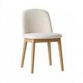 Sedia da pranzo 48 x 55 x 82 cm in tessuto beige e legno - imbottita stile moderno