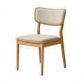 Sedia da pranzo 50 x 55 x 80 cm in legno beige con seduta imbottita stile moderno